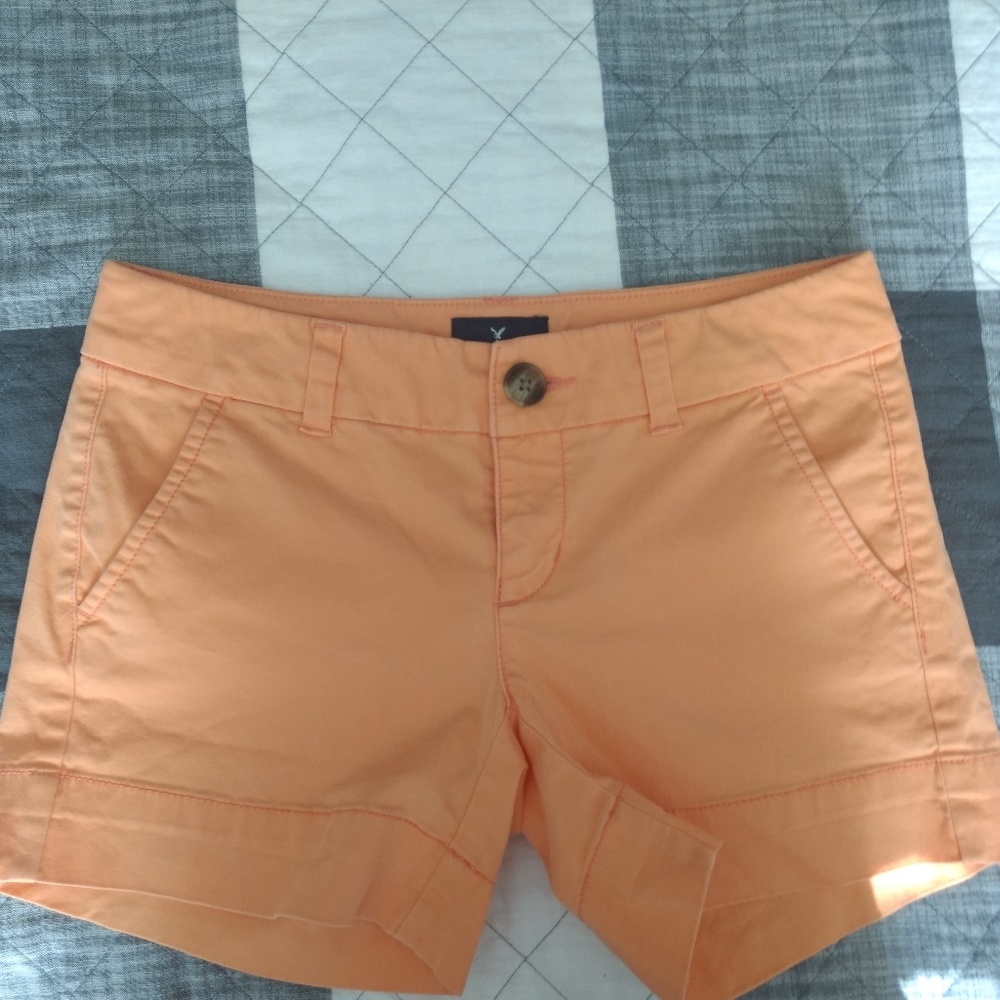 American Eagle Neon Orange Shorts